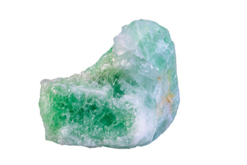 Isolated green aventurine  crystal stone
