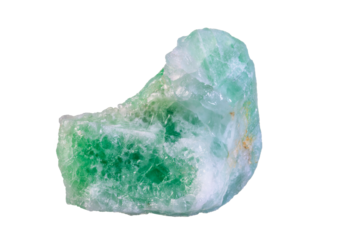 Isolated green aventurine  crystal stone
