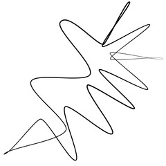 Black scribble shape. Vector illustration.