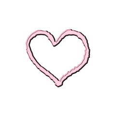 love sign design with 3d effect and transparent background