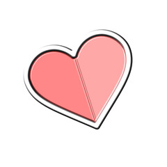 love sign design with 3d effect and transparent background