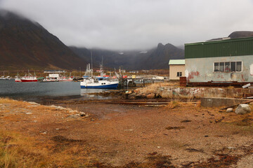 Fototapeta na wymiar An Arctic Fishing Town in Norway
