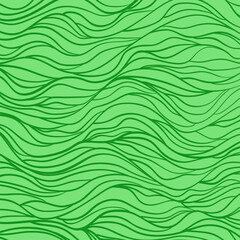 Wavy background. Hand drawn waves. Stripe texture with many lines. Waved pattern. Colored illustration