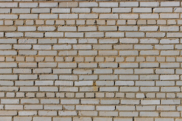 Brick wall. White silicate brick.