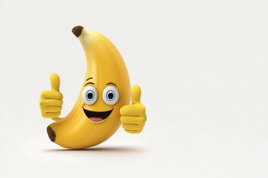 Thumbs up Happy banana Character Generative AI