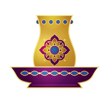 Arabic element, cup, glass for Ramadan Month Greetings, Iftar Party decoration. Armudu stəkan