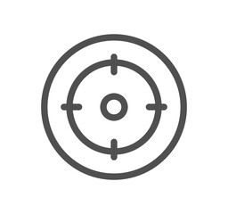 Target related icon outline and linear vector.