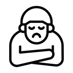 fatigue line icon illustration vector graphic