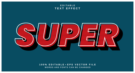 Editable text style effect -Super text style theme.