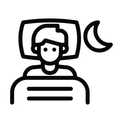 insomnia line icon illustration vector graphic