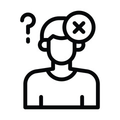 emptiness line icon illustration vector graphic