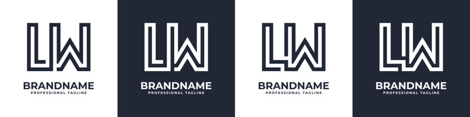 Simple LW Monogram Logo, suitable for any business with LW or WL initial.