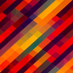 Seamless geometric pattern. Multicolored abstract background with lines and shapes. Endless tile background. Textile printing. Generative AI