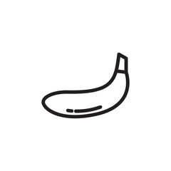 Banana fruit icon vector logo design template