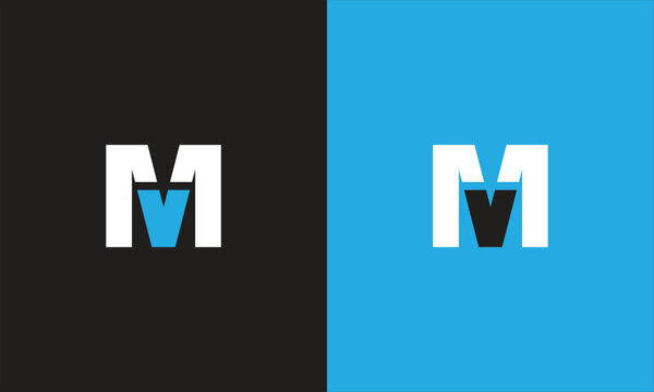Mv or vm logo design vector templates 
