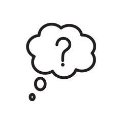Question bubble speech icon vector logo design template