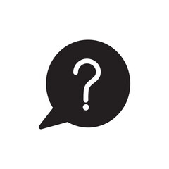 Question bubble speech icon vector logo design template