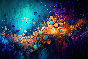 Fusion Pointillism Alcohol - Fusion backgrounds series - Fusion Pointillism Alcohol background wallpaper created with Generative AI technology