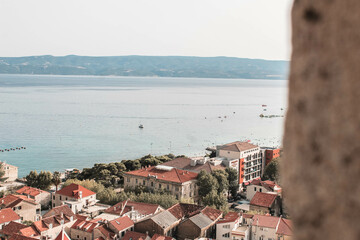 Piękny krajobraz Chorwacji - Omis - obrazy, fototapety, plakaty