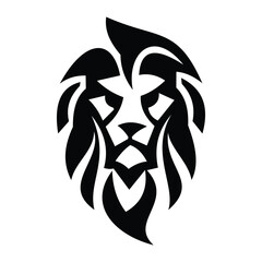 Lion logo symbol design illustration. Clean modern logo mark design. Illustration for personal or commercial business branding.