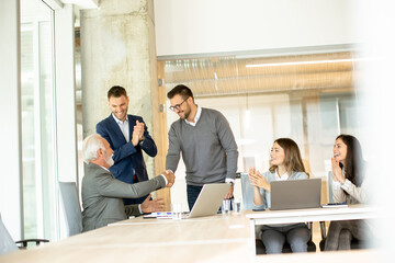 Fototapeta premium Businesspeople working in team in the office