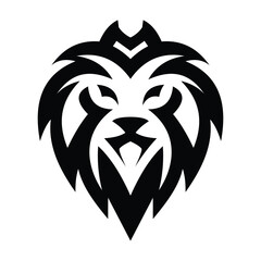 Tribal Lion logo symbol design illustration. Clean modern logo mark design. Illustration for personal or commercial business branding.
