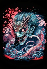 Generative AI abstract render of a mythical creature