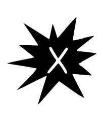 Fototapeta premium Comic Flash Bang with Mono Font Type