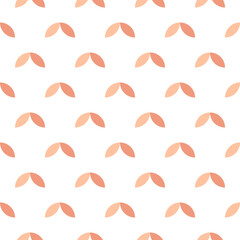 Light beige and orange petals pattern on white background. Perfect for fabric, textile, wallpapers, backgrounds and other surfaces