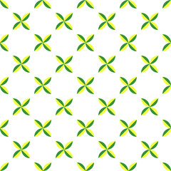 Vibrant seamless pattern of yellow green flowers on white background. Perfect for fabric, textile, wallpapers, backgrounds and other surfaces