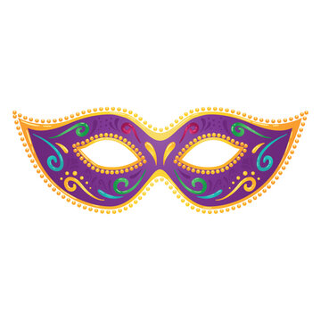 Isolated colored carnival mask with ornaments Vector illustration
