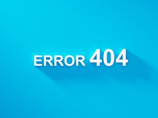 404 error white text on blue background with soft shadow, page not found	