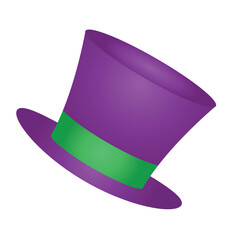Isolated purple mardi gras hat icon Flat design Vector illustration © lar01joka