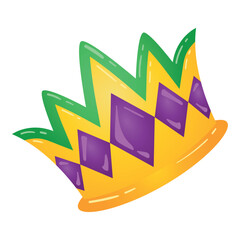Isolated colored mardi gras crown icon Flat design Vector illustration © lar01joka
