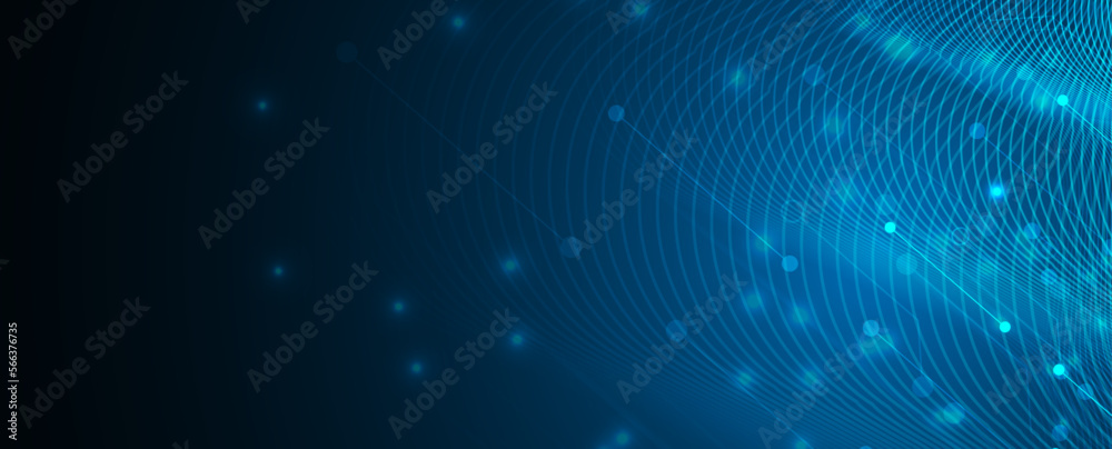 Aufkleber Quantum processing. Deep learning artificial intelligence. Future new technology  for business or science presentation