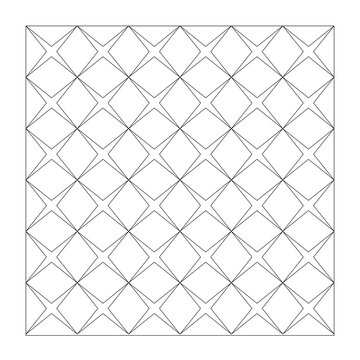 grafik aus schwarzen linien als qudrat mit 36 sternen gefüllt