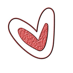 love sign design with 3d effect and transparent background