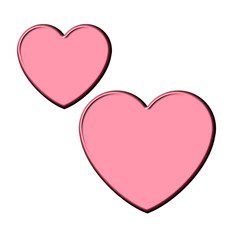 love sign design with 3d effect and transparent background