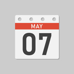 Icon page calendar day - 7 May