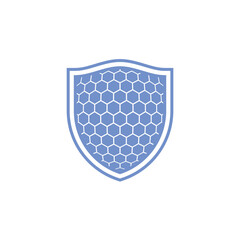 shield with Bee hive dome logo design