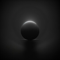 Dark background 3d render of a sphere