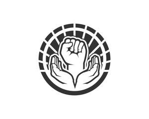 fist and open hand vector