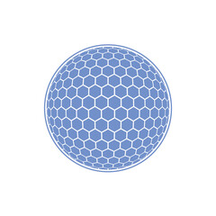 silhouette of Honey bee hives texture modern futuristic shield defense logo design