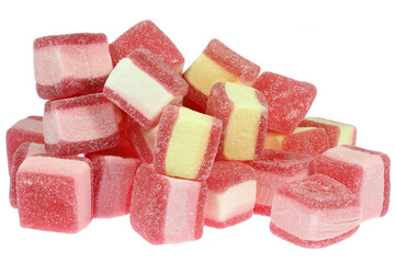 German candy called ‘Hamburger Speck’ isolated on white background