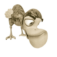 dodo cartoon is looking down © DM7