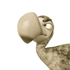 dodo cartoon is thinking about on id profile picture
