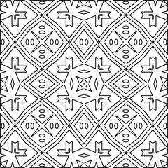 Stylish texture with figures from lines.
Abstract geometric black and white pattern for web page, textures, card, poster, fabric, textile. Monochrome graphic repeating design. 