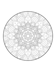 Mandala. Ethnic decorative element. Hand drawn backdrop. Islam, Arabic, Indian, ottoman motifs. Coloring page for adults. round mandala. mandala circle. mandala illustration. mandala pattern. Round.