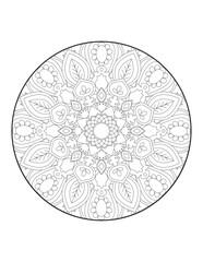 Mandala. Ethnic decorative element. Hand drawn backdrop. Islam, Arabic, Indian, ottoman motifs. Coloring page for adults. round mandala. mandala circle. mandala illustration. mandala pattern. Round.