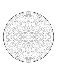 Mandala. Ethnic decorative element. Hand drawn backdrop. Islam, Arabic, Indian, ottoman motifs. Coloring page for adults. round mandala. mandala circle. mandala illustration. mandala pattern. Round.